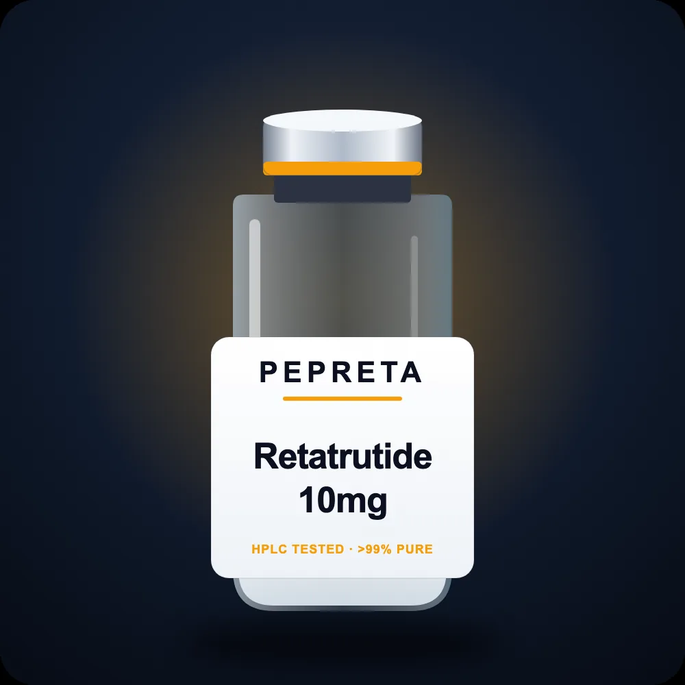 Pepreta research peptide vial — HPLC tested